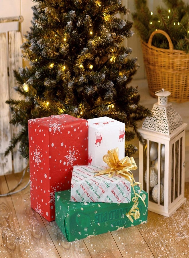 Naler Christmas Tissue Paper Bulk Pack Xmas Holiday Premium Decorative Gift Wrapping Tissue Paper for Christmas Gift Wrapping Birthday Festival Party Decoration, 20 X 20 Inch, 60 Sheets - Image 3